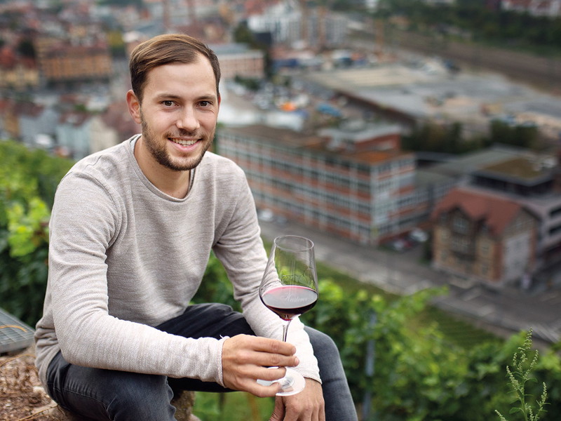 Maximilian Kusterer kam in Geisenheim auf den Burgunder-Geschmack.