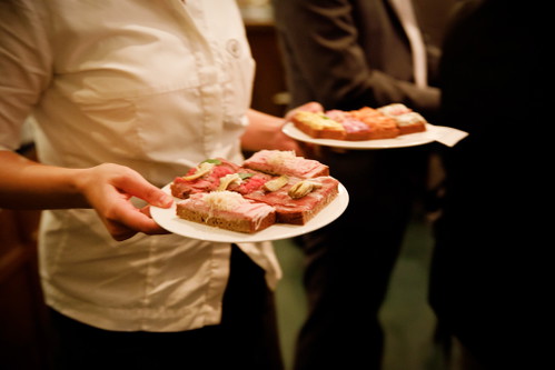 Belegte Brötchen beim »Schwarzen Kameel«.