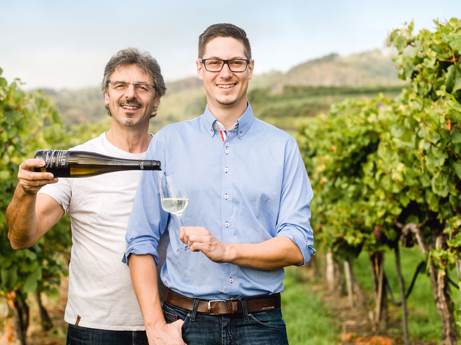 Die Veltliner-Sieger:&nbsp;Vater und Sohn, beide mit Namen Hans Schöller.