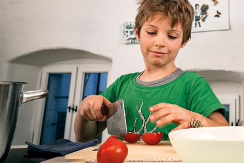 Stiegls ältester Sohn Luis kocht jetzt schon mit Begeisterung.