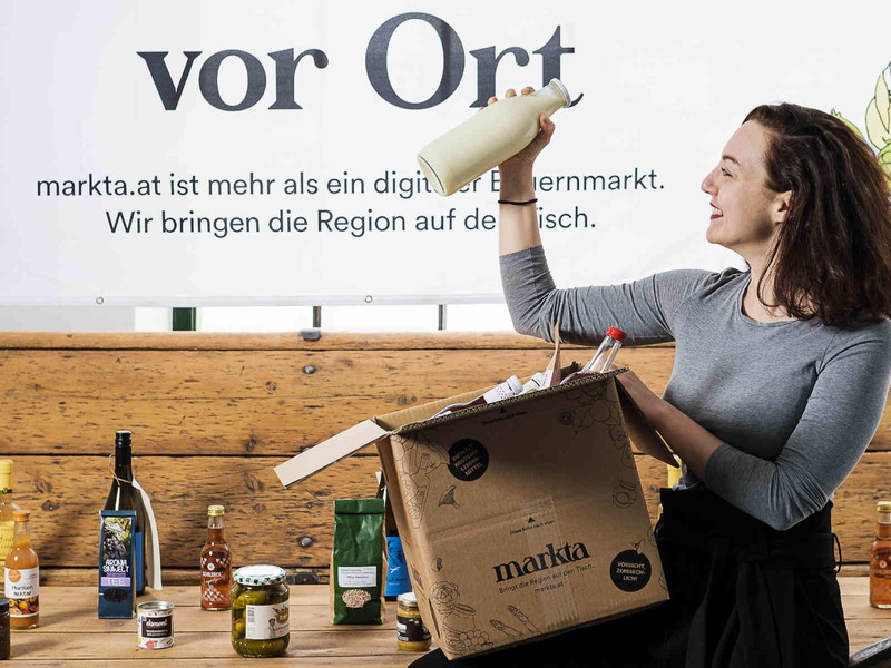 Theresa Imre führt den digitalen Bauernmarkt »markta«.
