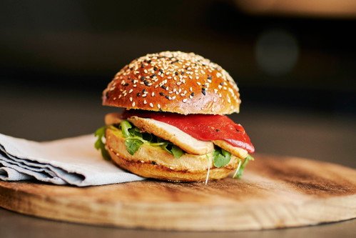 Brioche Bun mit gegrilltem Hendl