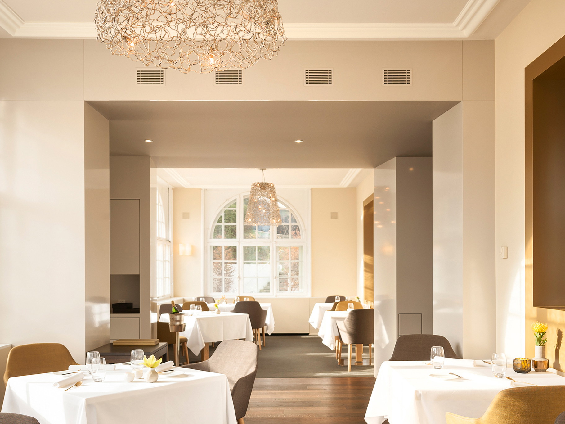 Das «Restaurant Stucki» in Basel, Schaffensort von Spitzenköchin Tanja Grandits.