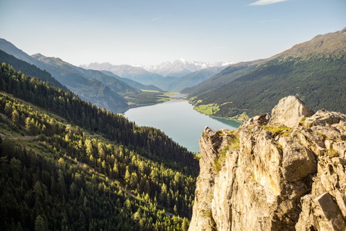 Ausblick auf den Reschensee