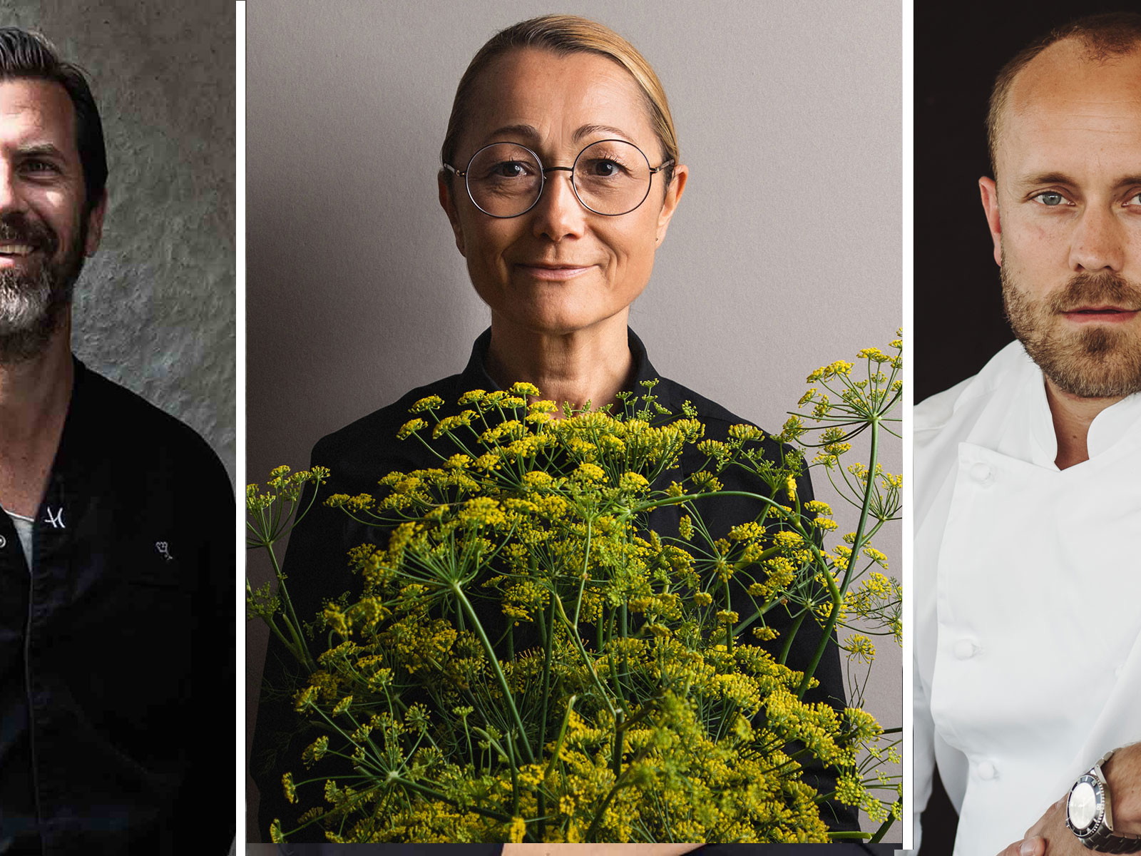 Andreas Caminada, Tanja Grandits und Tobias Funke kochen beim Gourmet Festival in St. Moritz.