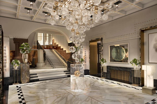 Erste Entwürfe des neuen Hotels: So soll die Lobby aussehen.
