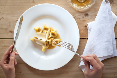 Pasta mit Fischfüllung ist im Friaul keine Seltenheit.