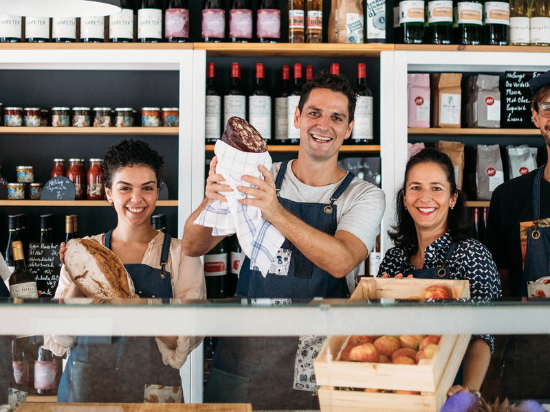 Ausschließlich regionale Produkte werden im »Heu &amp; Gabel« angeboten.