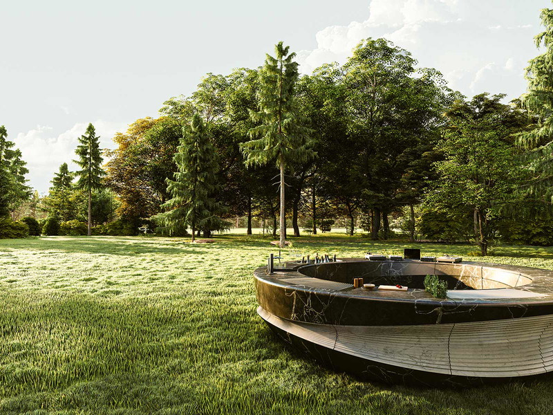 Cookring: Wiener Architekten haben diese futuristischen und multifunktionalen Outdoor-Küche entworfen.