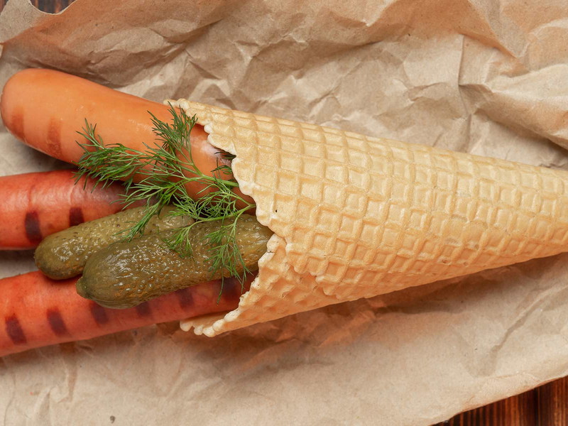 Verrückt: Eis, das nach Würstchen schmeckt
