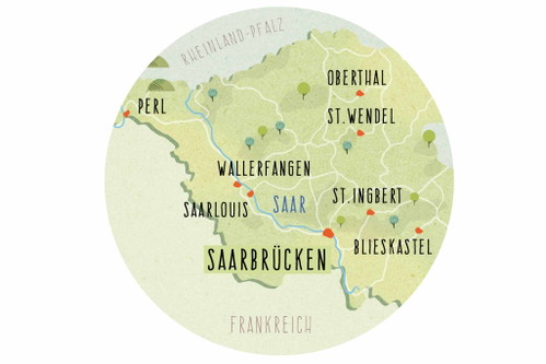 Das Saarland auf einen Blick.