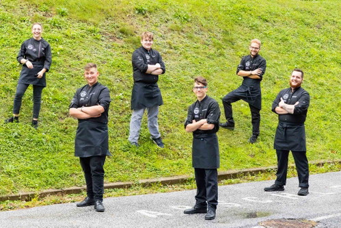Die Finalisten des Falstaff Young Talents Cup 2020 in der Kategorie Pâtisserie.