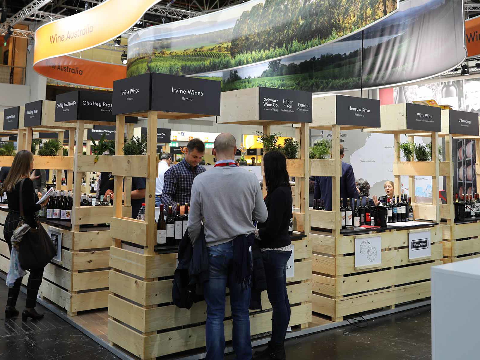Aufwendige Messearchitektur bei der ProWein
