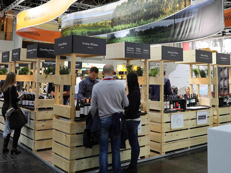 Aufwendige Messearchitektur bei der ProWein