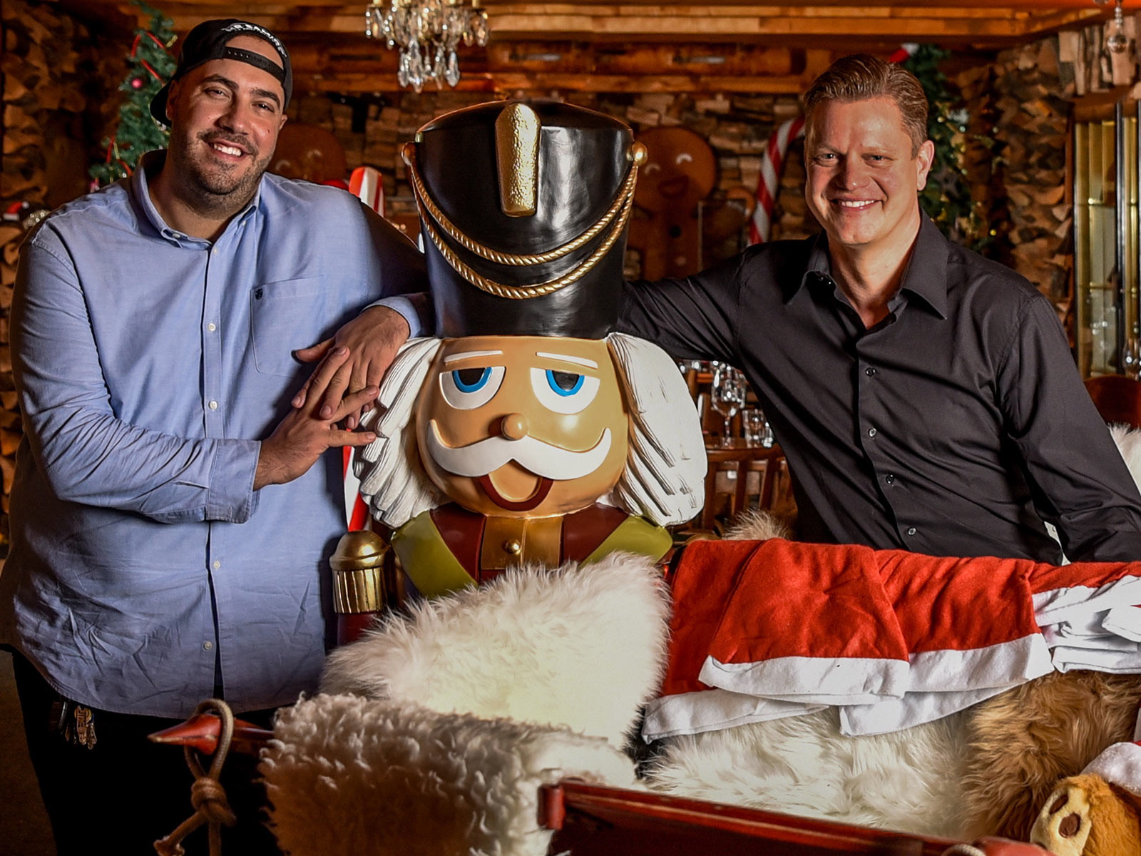 Szene-Gastronom Sami Khouri mit Rudi Bindella jr.
