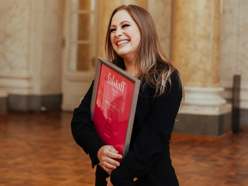 Isabella Lombardo bei der Siegerehrung in der Hofburg (ohne Publikum).