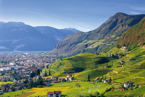 Bozen Rentsch: Im Bild der St. Magdalena-Hügel.