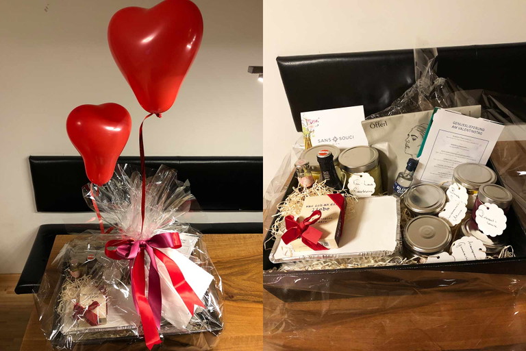 Valentinsbox aus dem Restaurant »Veranda« im Hotel »Sans Souci«