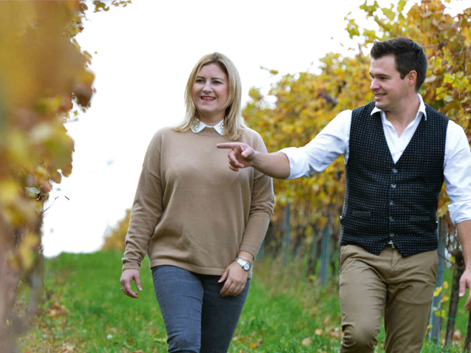 &nbsp;Carina und&nbsp;Michael Auer, Inhaber des Weinguts Auer.