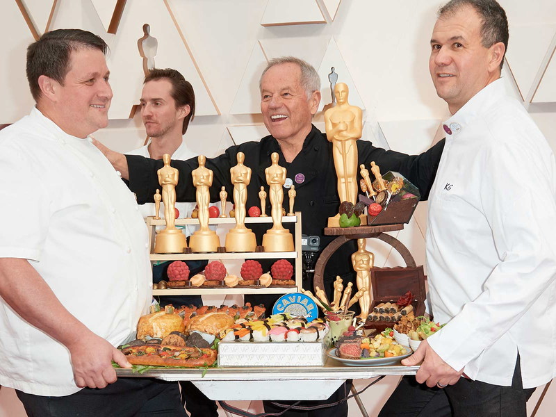 Wolfgang Puck und sein Team am Red Carpet bei den Oscars 2020.