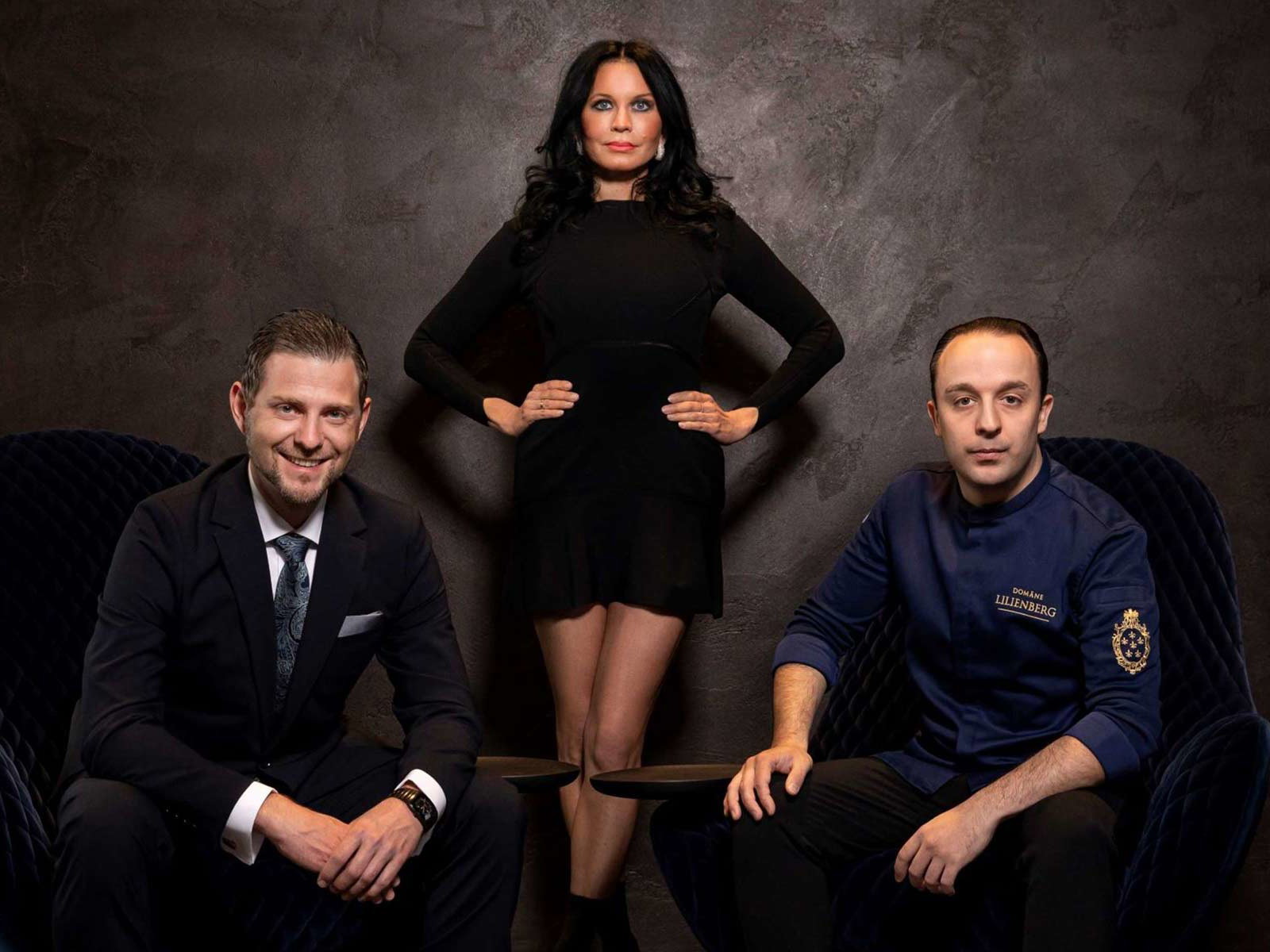 Restaurantleiter Martin Kern, Eigentümerin und&nbsp;Winzerin Mirjam Orasch&nbsp;und Chefkoch Angelo Rindler