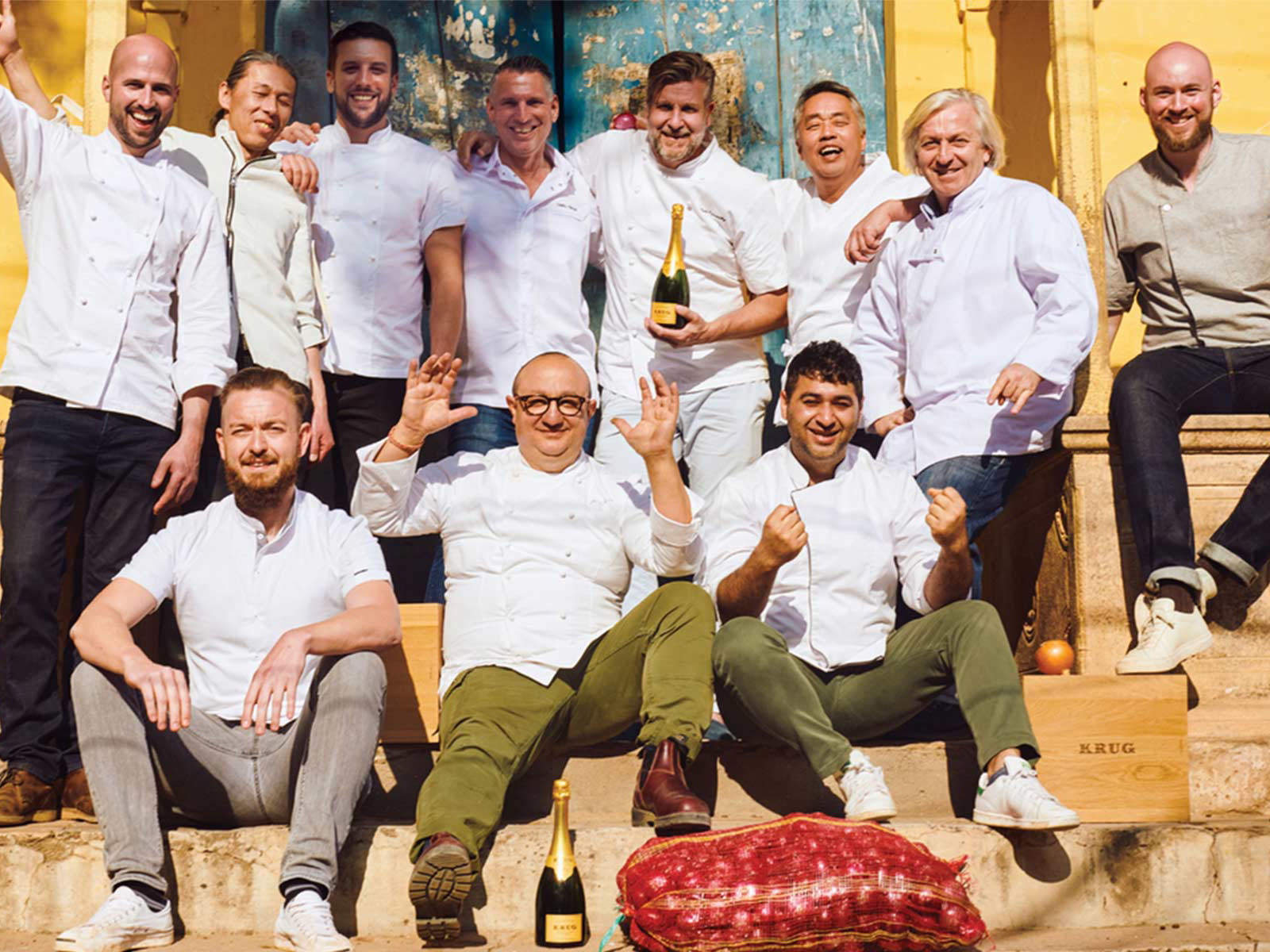 Die elf Krug-Botschafter reisten nach Indien und kreierten auf Champagner abgestimmte Zwiebel-Gerichte.
