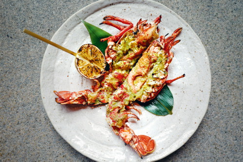 Hummer mit Shiso Ponzu.