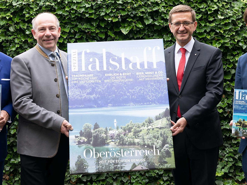 Wolfgang Rosam mit &nbsp;Max Hiegelsberger, Markus Achleitner und Andreas Winkelhofer
