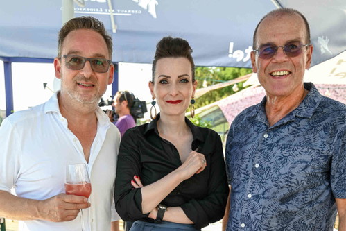 Heimo Jessenko und Alexandra Gorsche (Falstaff Profi) sowie Peter Dobcak (Fachgruppenobmann Gastronomie).