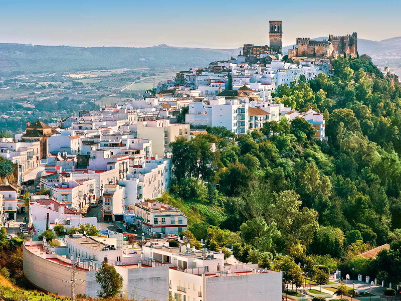 Arcos de la Frontera, one of the white villages, sits majestically on a hilltop.