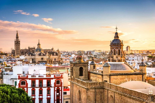 Looking across the roofs of Seville, the beautiful capital of&nbsp;Andalucía.