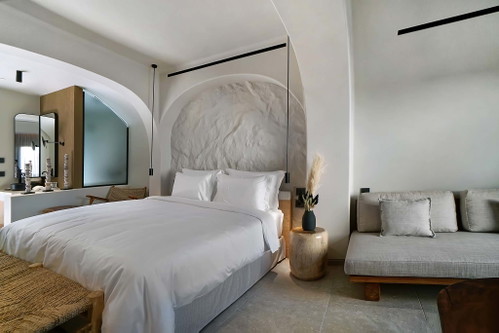 Die Zimmer sind im minimalistischen Stil eingerichtet.&nbsp;