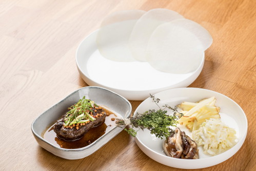 Geschmortes Schweiskopfbäggli mit Kohlrabi