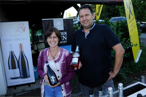 Katharina Schwarzl (Weingut Schwarzl) und Stefan Langmann (Weingut Langmann).