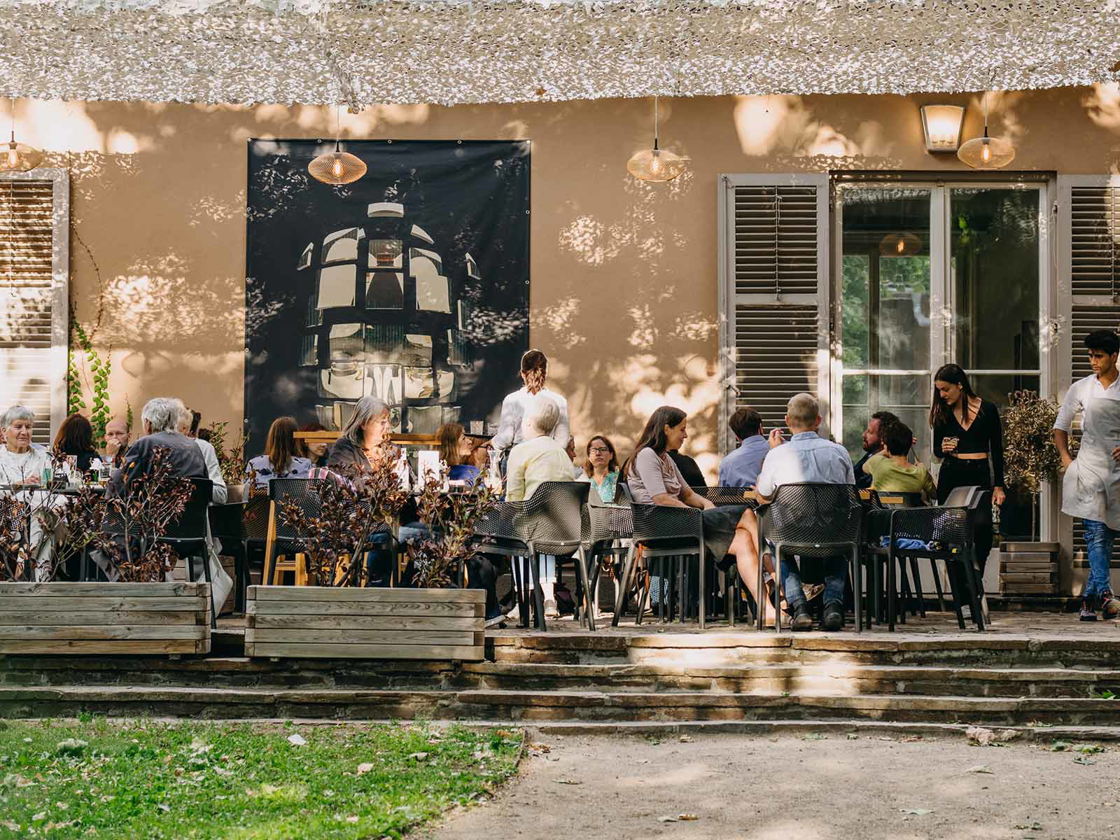 Gemütliche Terrasse im Augarten