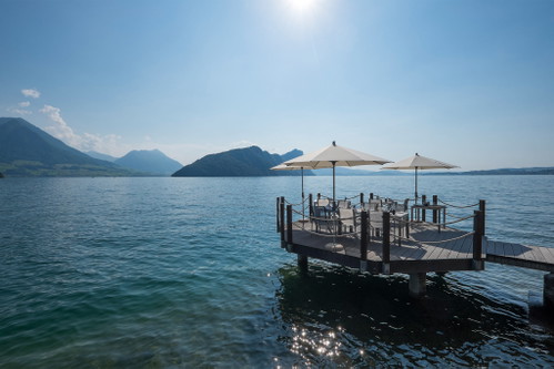 Die Seeterrasse des «Vitznauerhof»