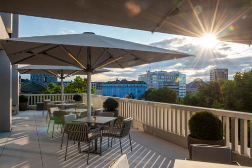 Die Terrasse der Executive Lounge