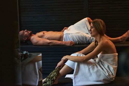 The sauna of the "SchlossHotel Zermatt"