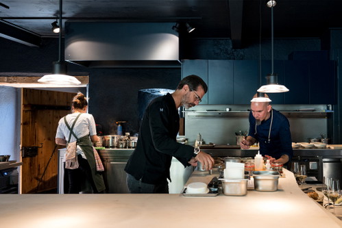 Andreas Caminada mit «Oz»-Küchenchef Timo Fritsche