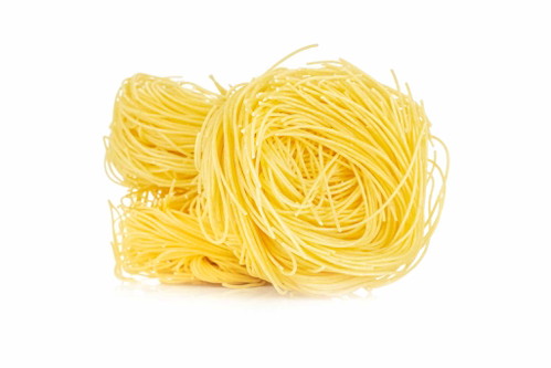 Capellini -&nbsp;Die dünnsten Spaghetti, oft als lange Fadennudeln in Suppen