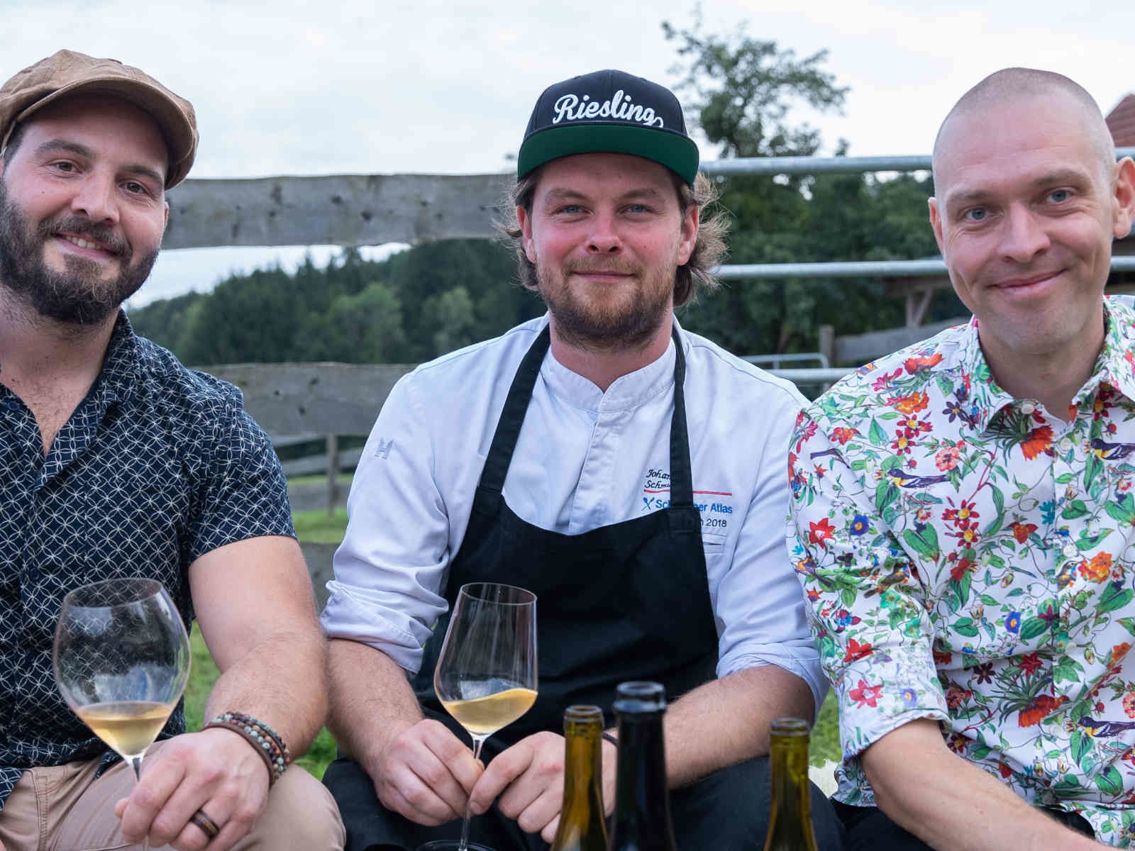 Gastwinzer Dominik Machater und Johann Schmuck sowie Joachim Retz aus dem »Broadmoar«.
