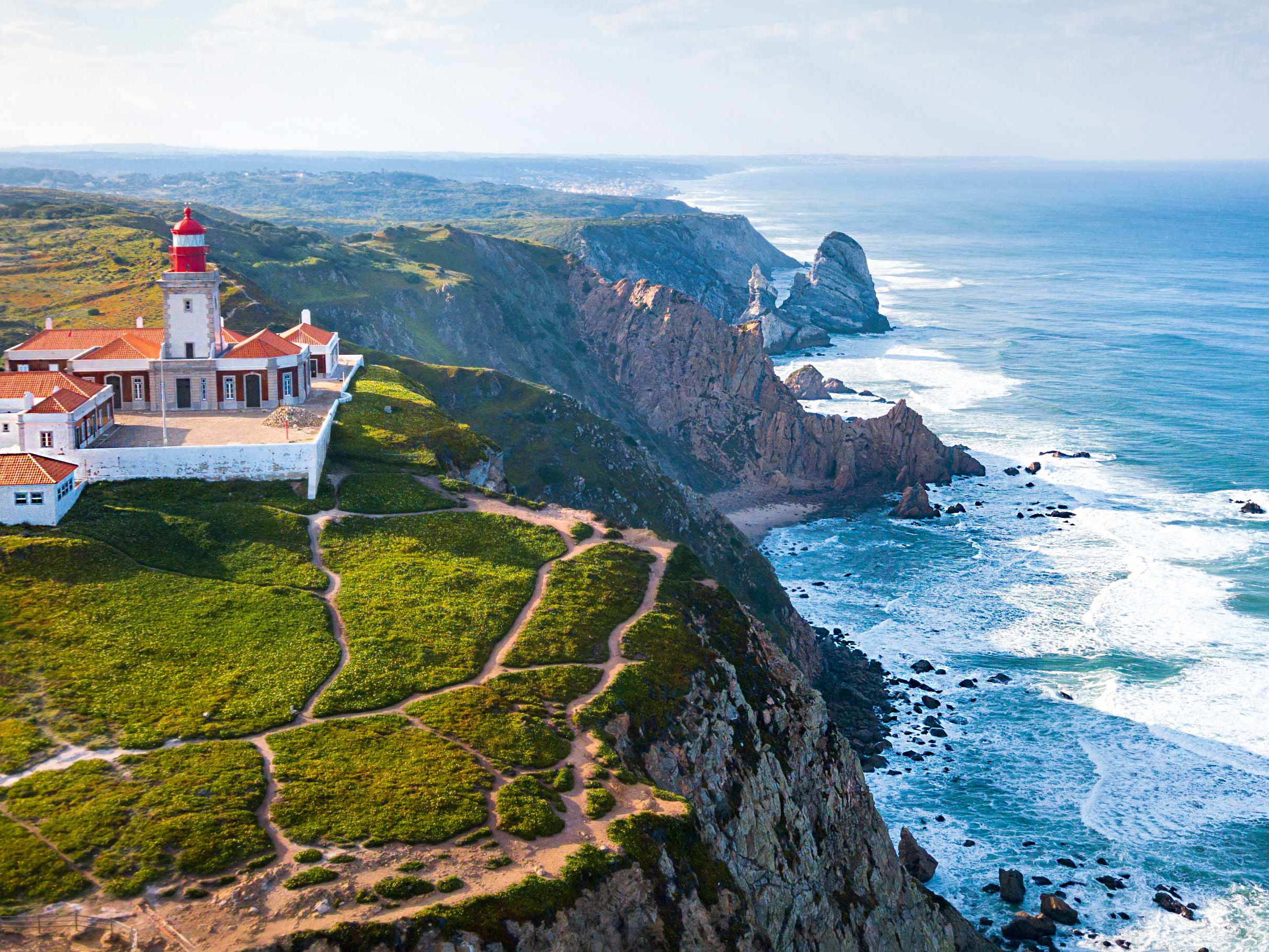 Der westlichste Punkt des europäischen Festlands, Cabo da Roca, einige Kilometer von Lissabon gelegen.