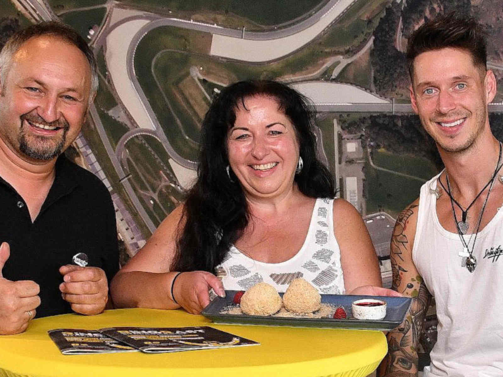 »Ringrast«-GF Kurt Moser, Renate Zierler und Albert Mario Lampel (»Die Draufgänger«).