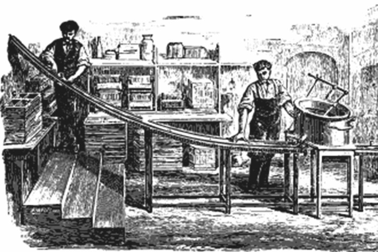 Historische Pastaproduktion