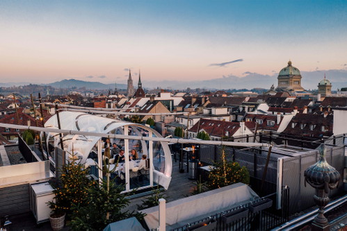 Das Pop-Up-Restaurant «Tubbo» auf der Sky Terrace des «Hotel Schweizerhof Bern &amp; Spa»