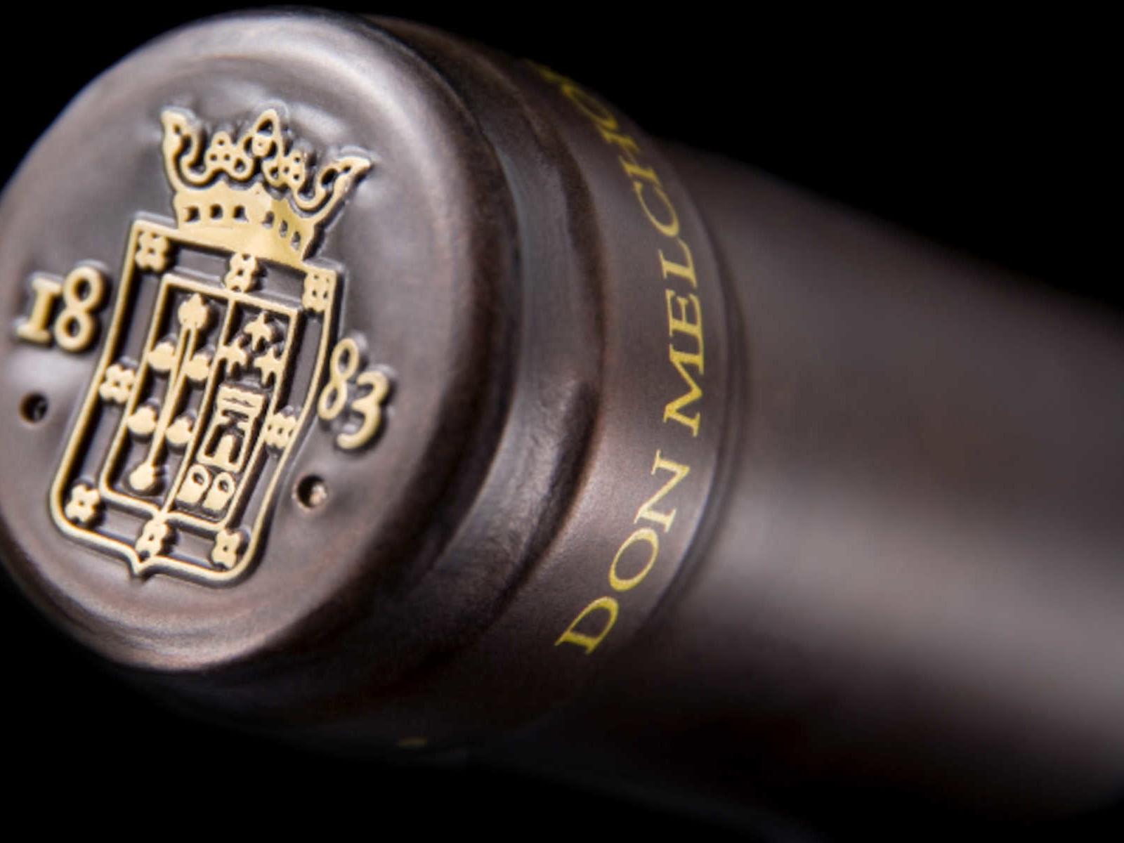 The capsule of Chilean wine&nbsp;Don Melchor.&nbsp;
