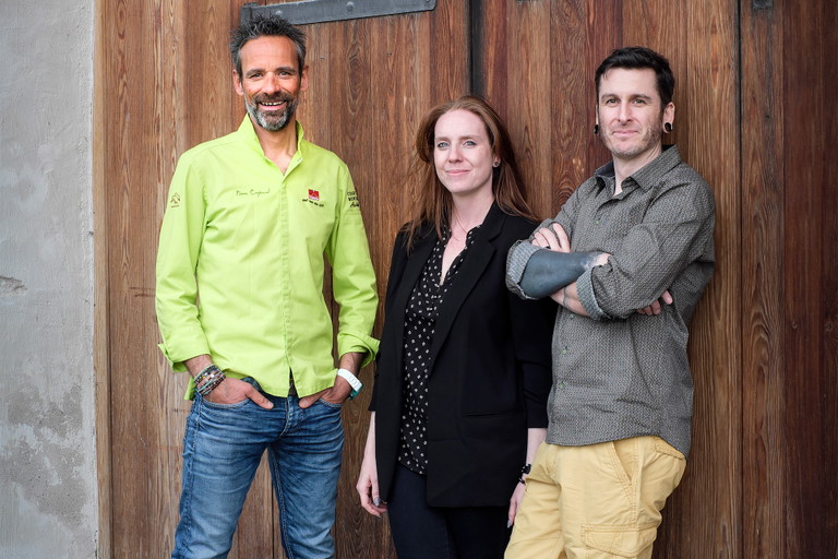 Pierre Crepaud mit Jennifer und Arnaud Favre