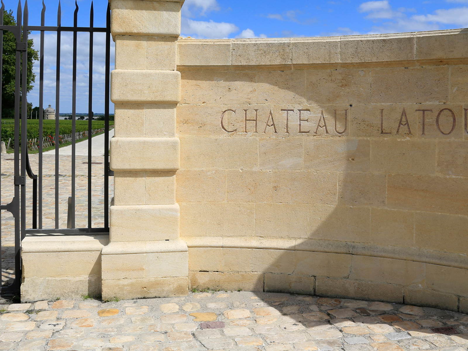 The entrance to the famous Chateau Latour winery.