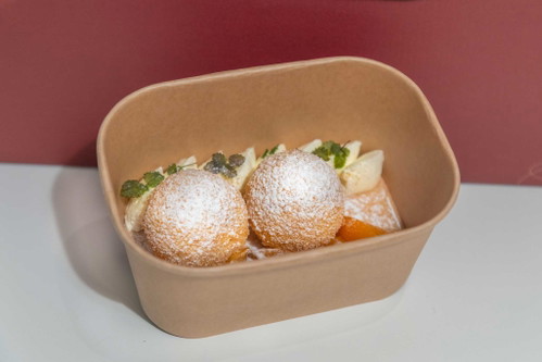 Eismarillenknödel, Mascarponeobers, Marillen Ragout