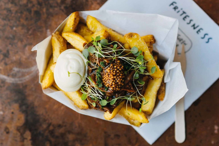 Vielleicht das beste Fast Food Europas: Pommes frites in Hermans «Frites Atelier».